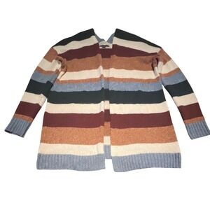 Ann Taylor LOFT Striped Open Front Cardigan Sweater‎ Womens Size Small